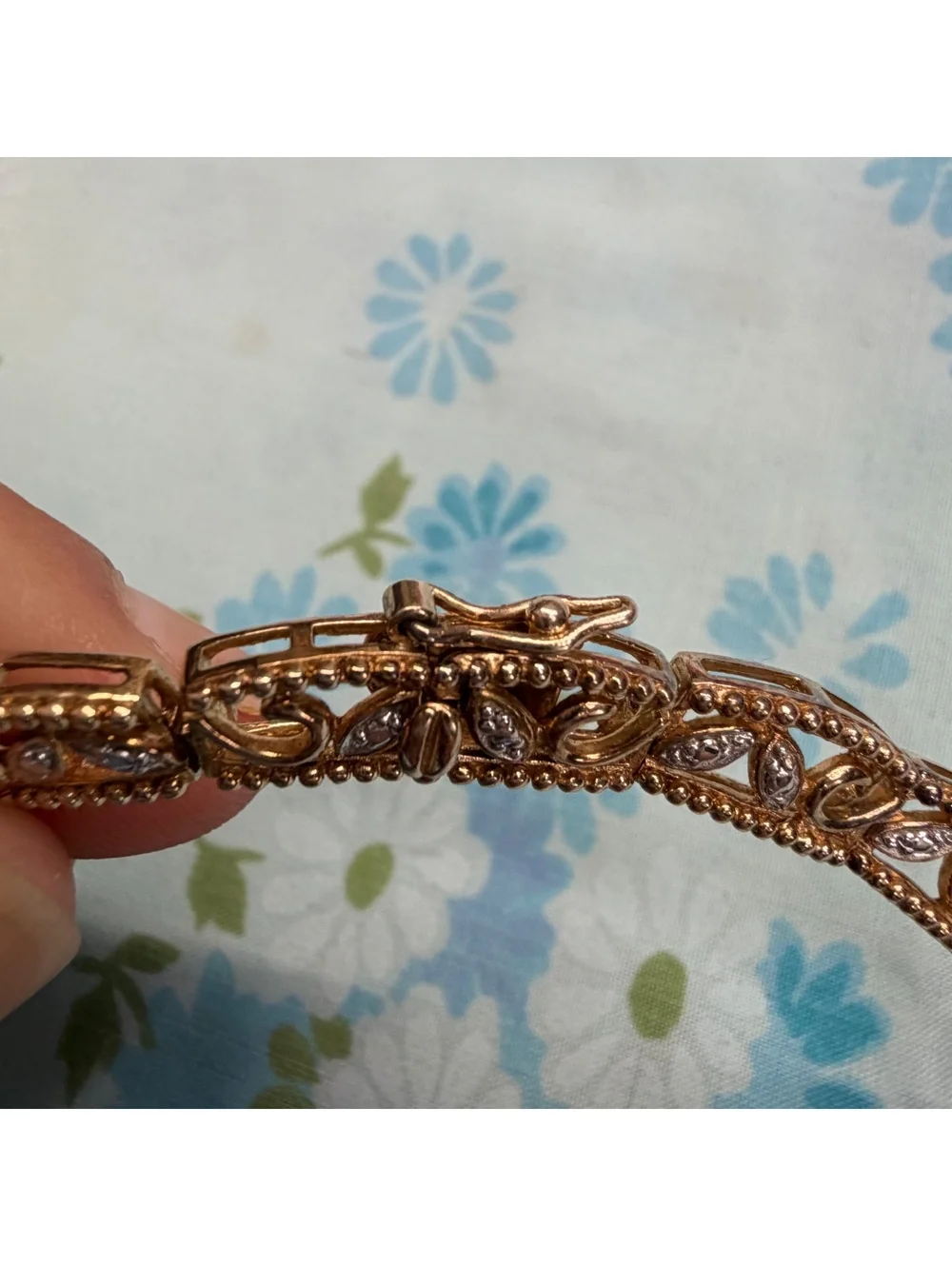 Filigree vermeil sterling choker necklace with emerald sapphire ruby detail vtg